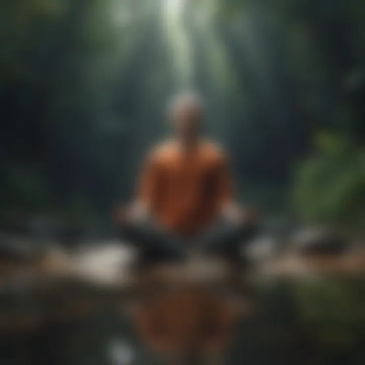 A person practicing mindfulness with meditation.