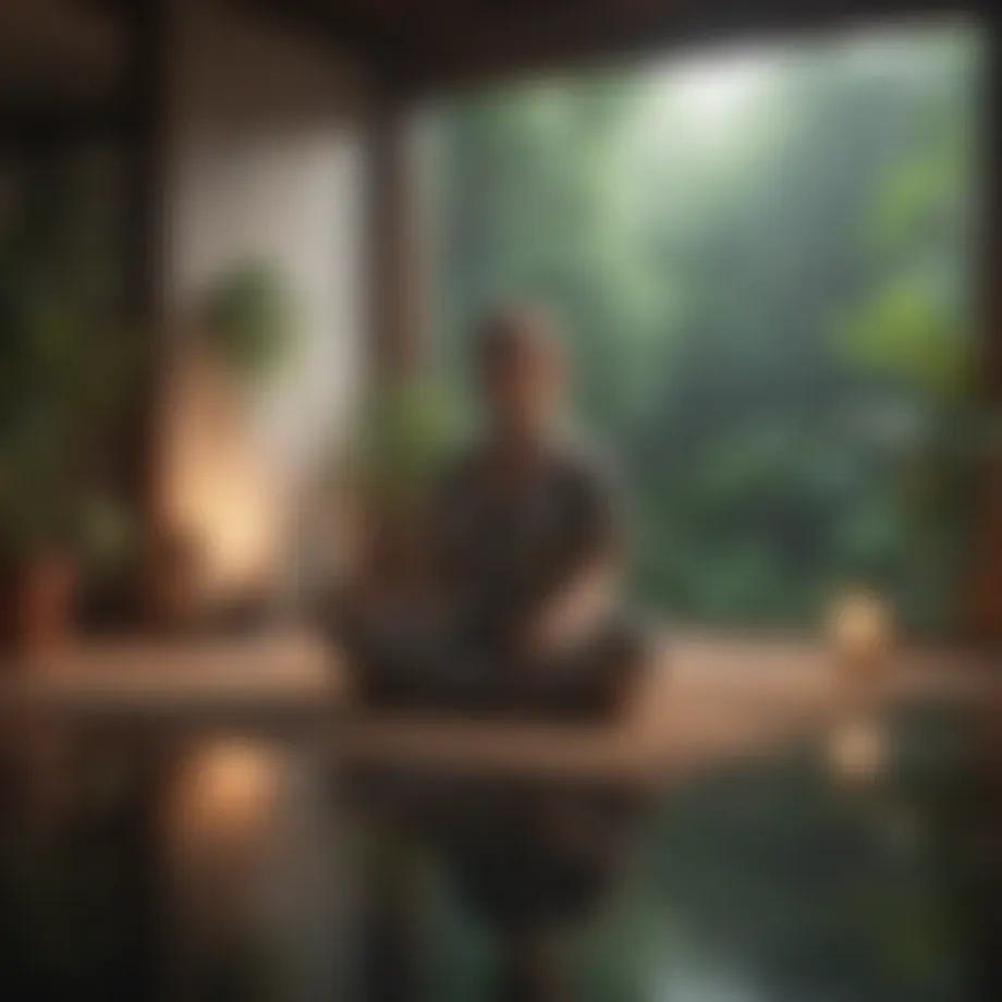 Illustration of a serene environment encouraging mindfulness and focus