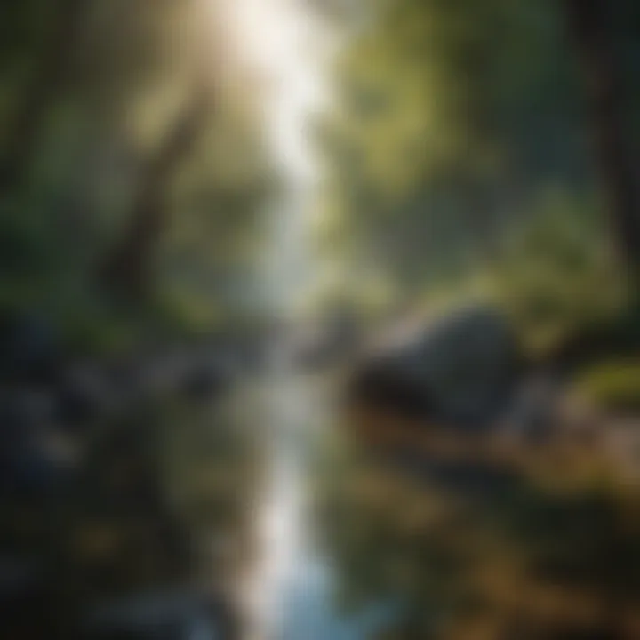 A serene landscape promoting calmness