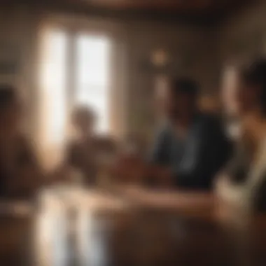 A cozy gathering of friends enjoying each other's company