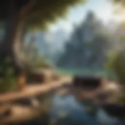 A serene landscape representing tranquility and relaxation in gaming