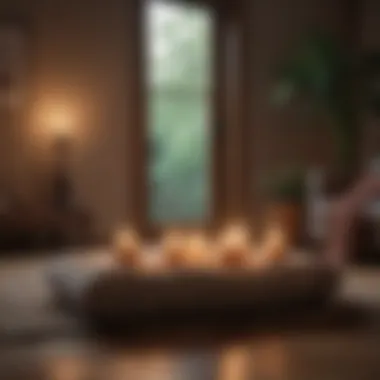 Harnessing Mindfulness for Better Sleep A serene meditation space with candles and cushions