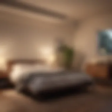 Creating a Calming Sleep Environment A tranquil bedroom setting with soft lighting