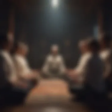 Team Cohesion through Group Meditation Group meditation fostering team cohesion and collaboration