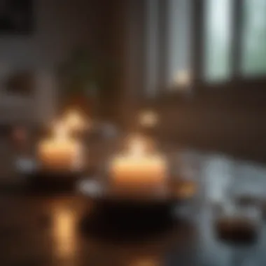Creating a Mindful Atmosphere A meditative space with candles and soft lighting