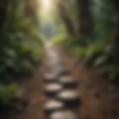 Navigating the Path to Growth An upward path representing personal growth