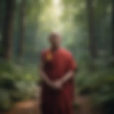 Connection with Nature A meditative figure surrounded by nature