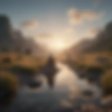 The Journey to Inner Peace A serene landscape symbolizing peace and healing