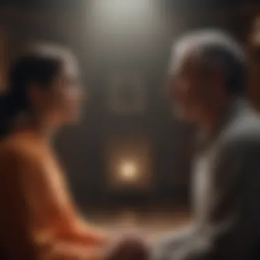 Two individuals engaging in a thoughtful conversation