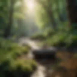 Calming nature scene promoting tranquility