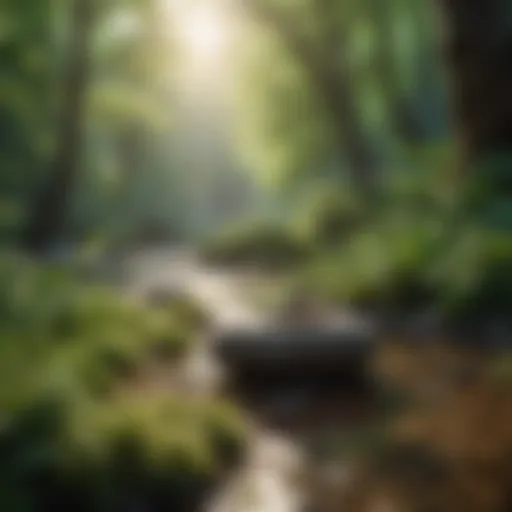 Calming nature scene promoting tranquility