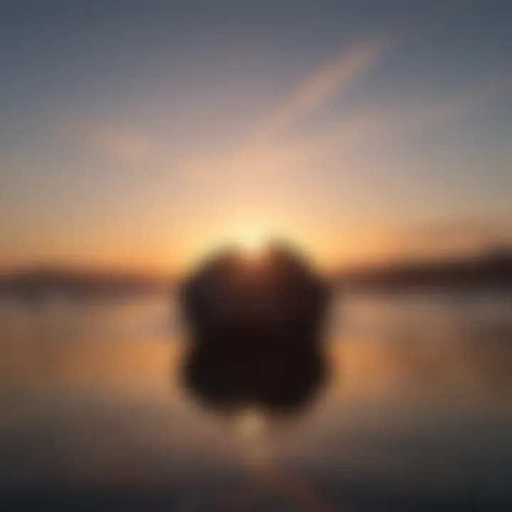 Peaceful sunset view symbolizing reflection