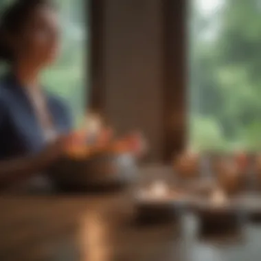 Cultivating Mindfulness for Self-Acceptance A tranquil meditation setting with candles