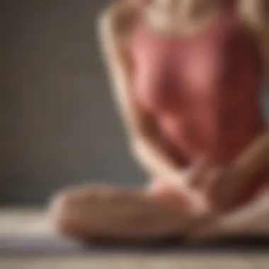 Mindfulness in Practice A close-up of a person practicing mindfulness in a yoga pose