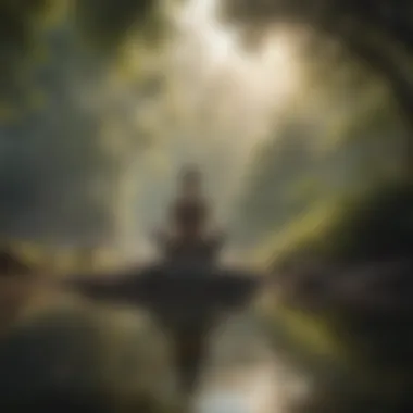 Tranquility and Inner Peace A serene landscape illustrating tranquility and inner peace