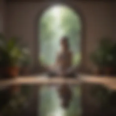 Mindfulness and Self-Reflection A peaceful meditation space illustrating mindfulness and self-reflection