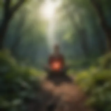 Self-Acceptance in Nature A vibrant heart surrounded by nature representing self-acceptance