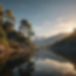 A serene landscape symbolizing tranquility and positivity