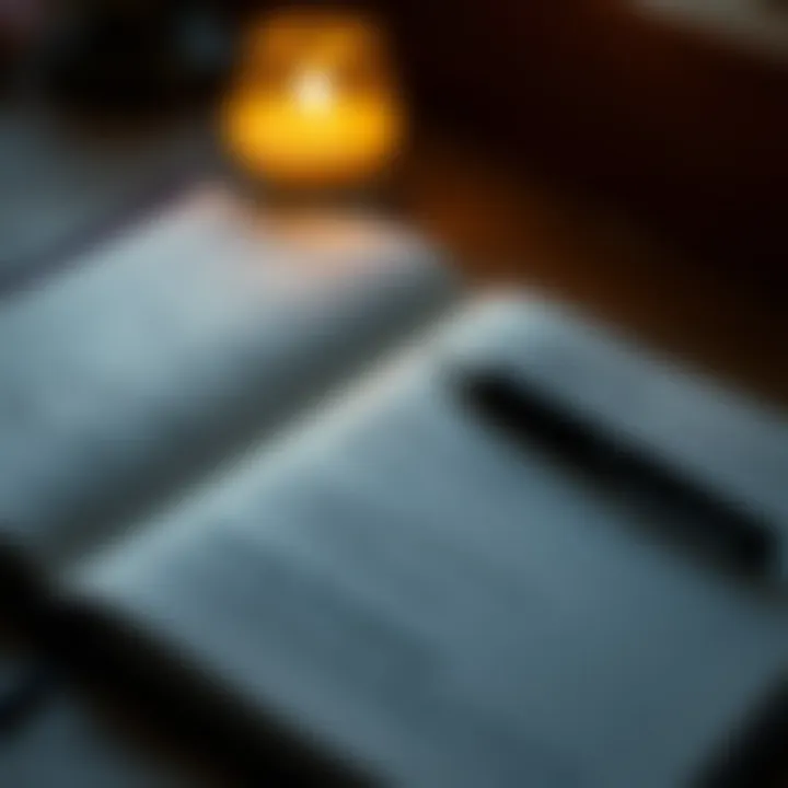 A journal open with a pen, inviting reflections of gratitude