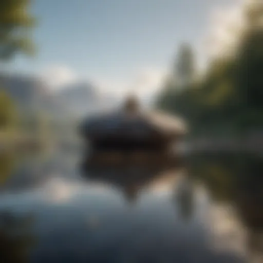 Calm landscape for meditation