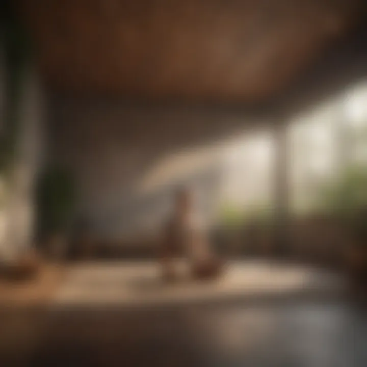 Meditation space with quotes displayed