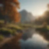 A serene landscape reflecting tranquility and peace