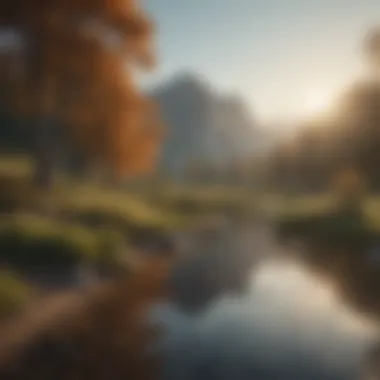Tranquil Landscape of Happiness A serene landscape reflecting tranquility and peace