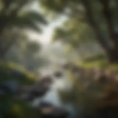 A Serene Landscape for Meditation A serene landscape with soft colors to enhance meditation