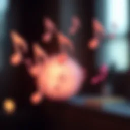 Relaxing music notes floating in the air