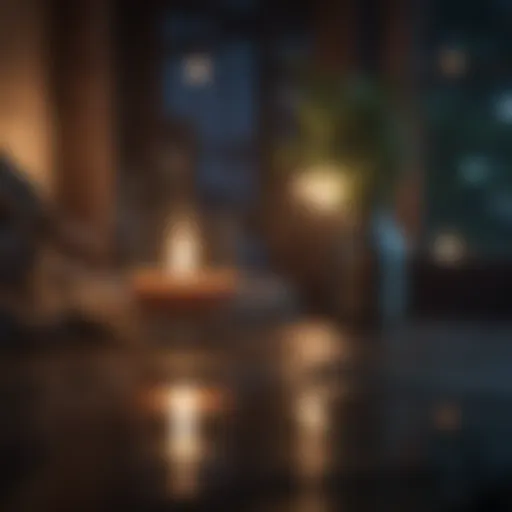 Tranquil night scene with soft lighting