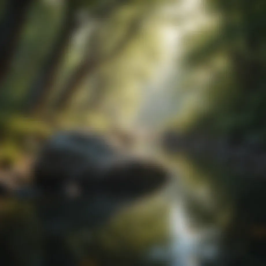 Serene nature landscape promoting tranquility