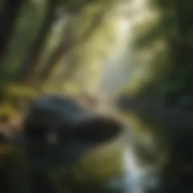 Nature's Embrace for Relaxation Serene nature landscape promoting tranquility