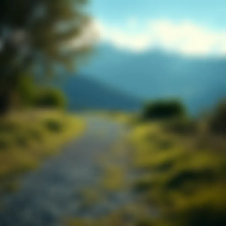 Path to Inner Peace A serene landscape symbolizing inner peace and self-acceptance