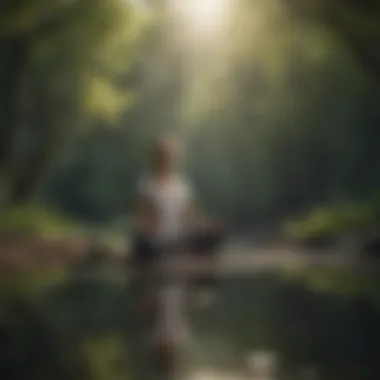 Mindfulness in Personal Transformation A person meditating, embodying mindfulness and reflection