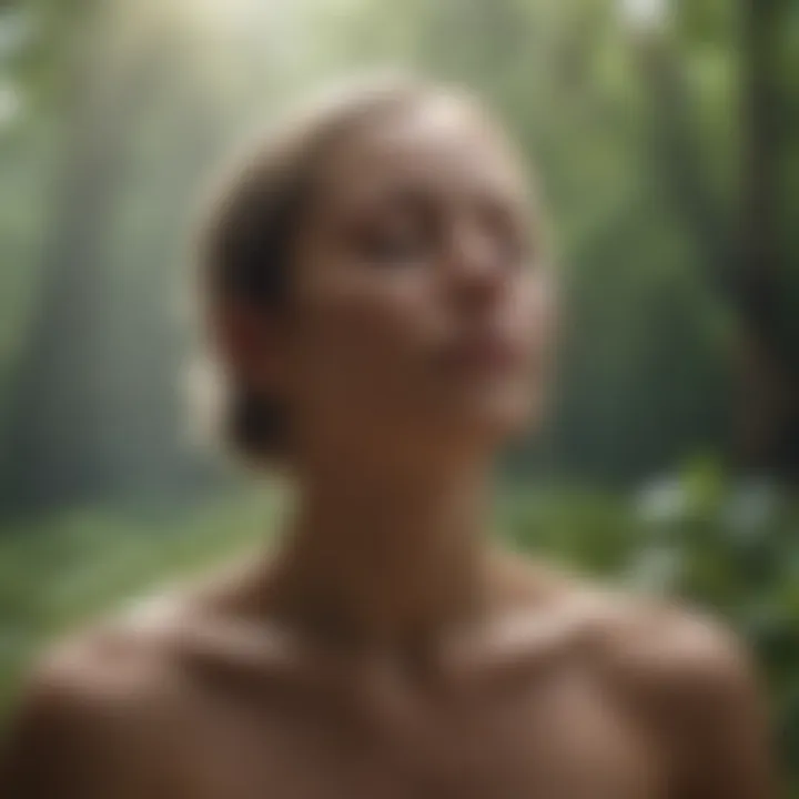 A meditative scene inspiring mindfulness as a coping mechanism.