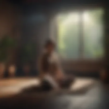 Mindful Meditation A person meditating in a quiet space, embodying mindfulness and self-awareness