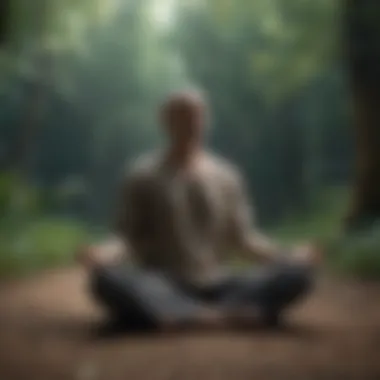 Meditation practice illustrating inner peace