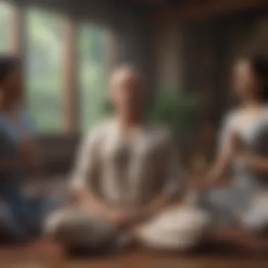 Unity in Serenity Diverse individuals engaging in meditation