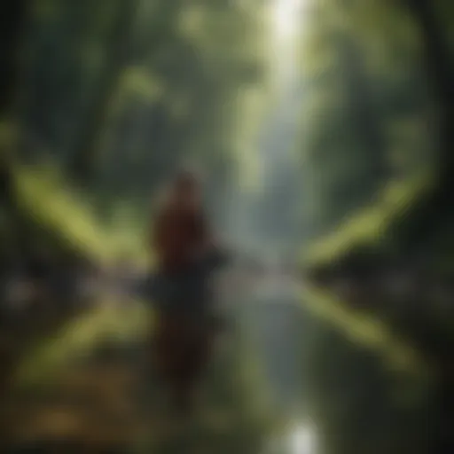 A serene landscape depicting solitude in nature