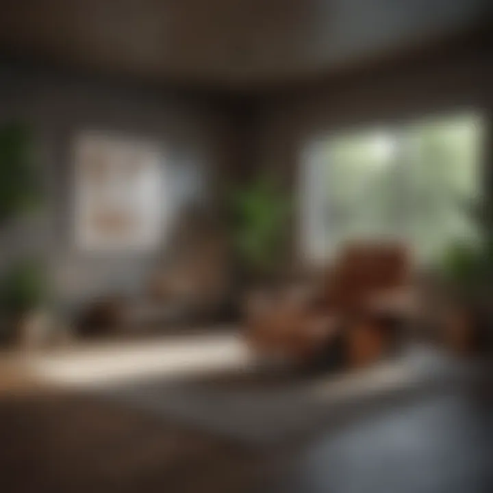 A peaceful room setup for relaxation and stress management