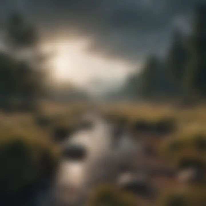 A serene landscape that represents calmness amidst chaos