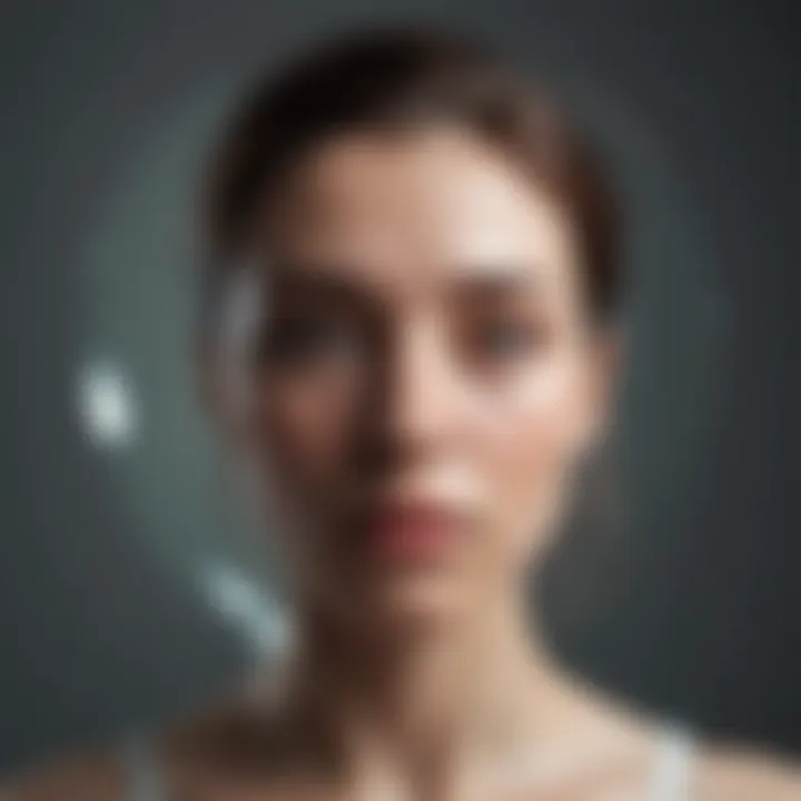 A broken mirror symbolizing self-perception