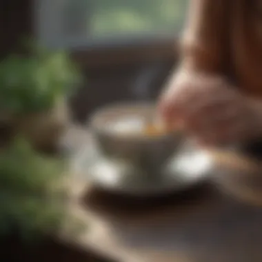Nurturing Yourself A comforting cup of herbal tea, representing self-care