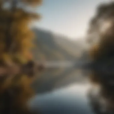 Embracing Solitude A serene landscape depicting solitude and reflection