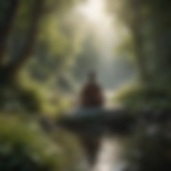 A serene landscape illustrating calmness and meditation