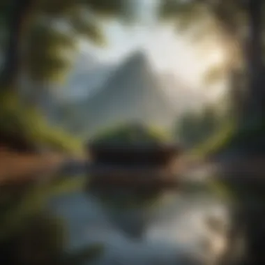Inner Peace Through Nature A serene landscape reflecting inner peace and clarity.
