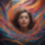 Abstract representation of anxiety with swirling colors