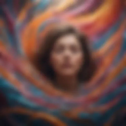 Abstract representation of anxiety with swirling colors