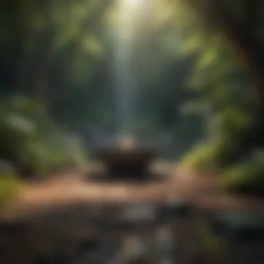 Finding Serenity: A Meditative Sanctuary Calm meditation space surrounded by nature