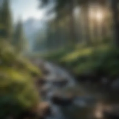 Mindfulness Through Nature Calming nature scene for mindfulness practice